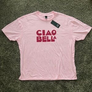 Wild Fable “Ciao Bella” light Pink oversized Short Sleeve Tee